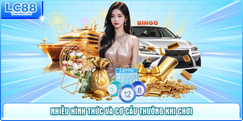 Nhiều hình thức và cơ cấu thưởng khi chơi
